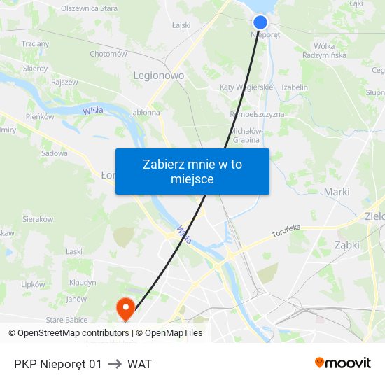 PKP Nieporęt 01 to WAT map