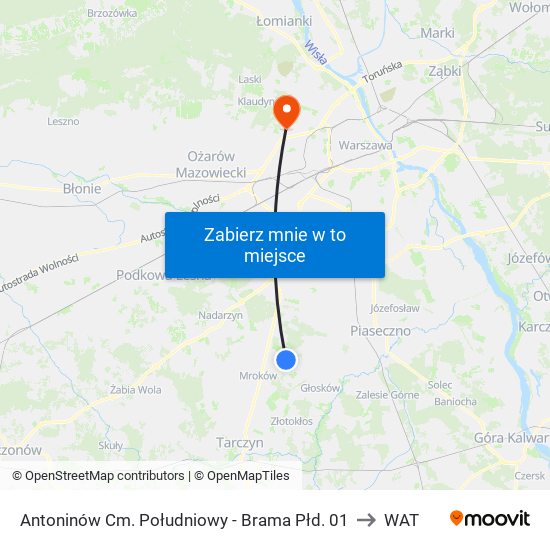 Antoninów Cm. Południowy - Brama Płd. 01 to WAT map