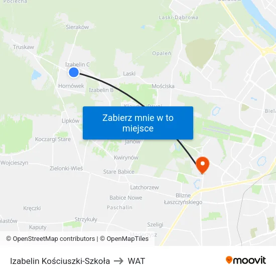 Izabelin Kościuszki - Szkoła to WAT map