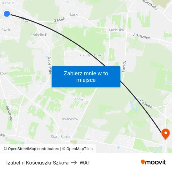 Izabelin Kościuszki - Szkoła to WAT map