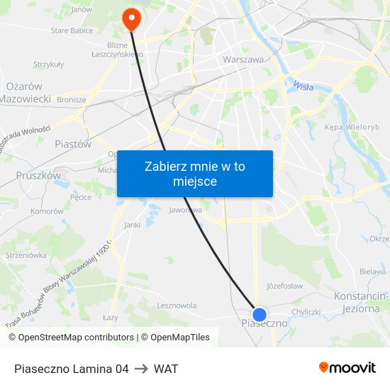 Piaseczno Lamina 04 to WAT map