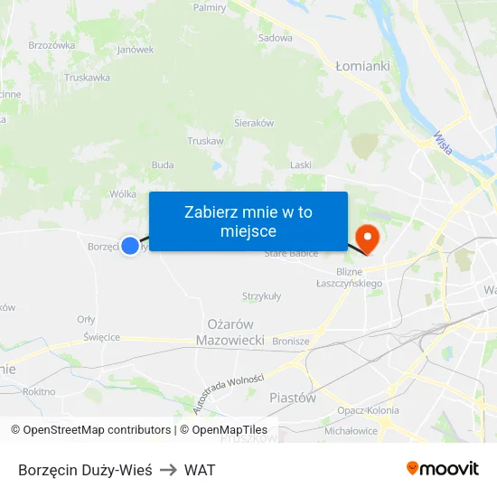 Borzęcin Duży - Wieś to WAT map