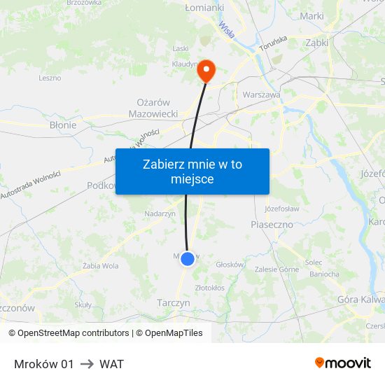 Mroków 01 to WAT map