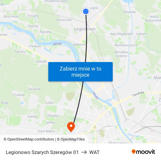 Legionowo Szarych Szeregów 01 to WAT map