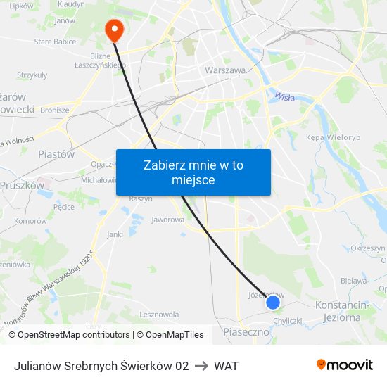 Julianów Srebrnych Świerków 02 to WAT map