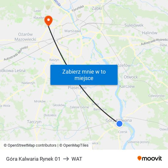 Góra Kalwaria Rynek 01 to WAT map