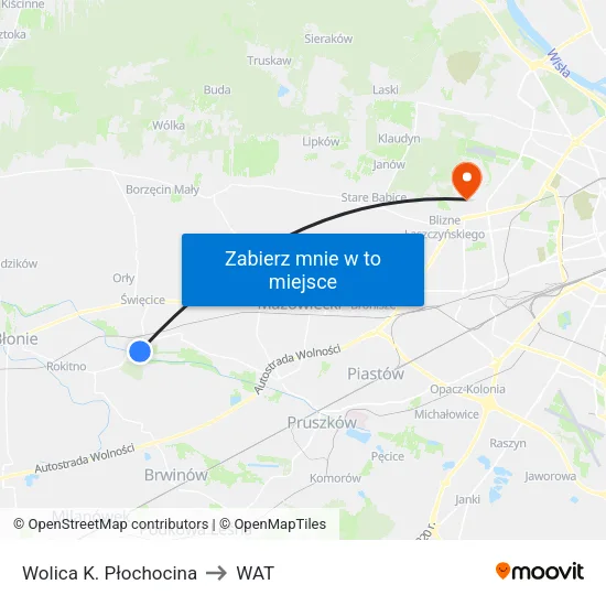 Wolica K. Płochocina to WAT map
