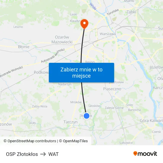 OSP Złotokłos to WAT map