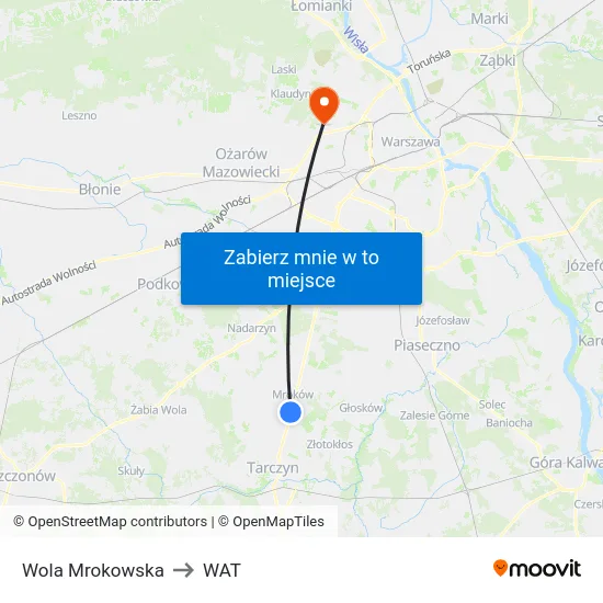 Wola Mrokowska to WAT map