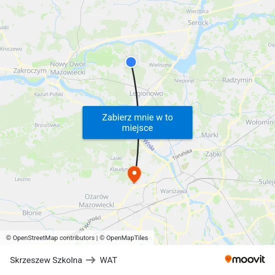 Skrzeszew Szkolna to WAT map