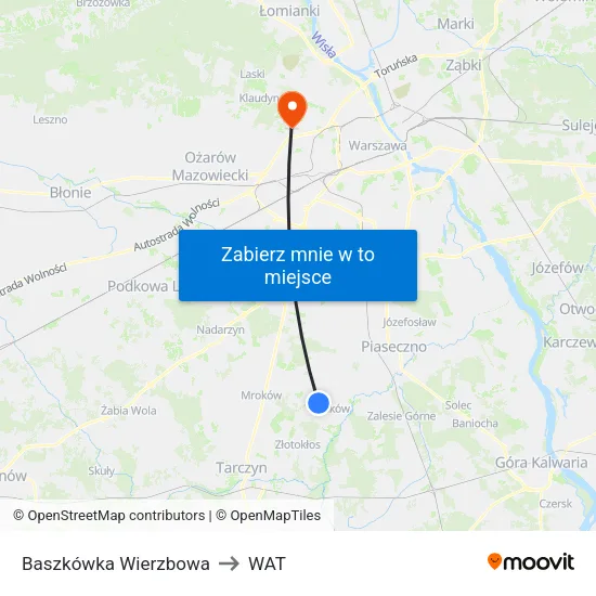 Baszkówka Wierzbowa to WAT map
