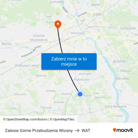 Zalesie Górne Przebudzenia Wiosny to WAT map