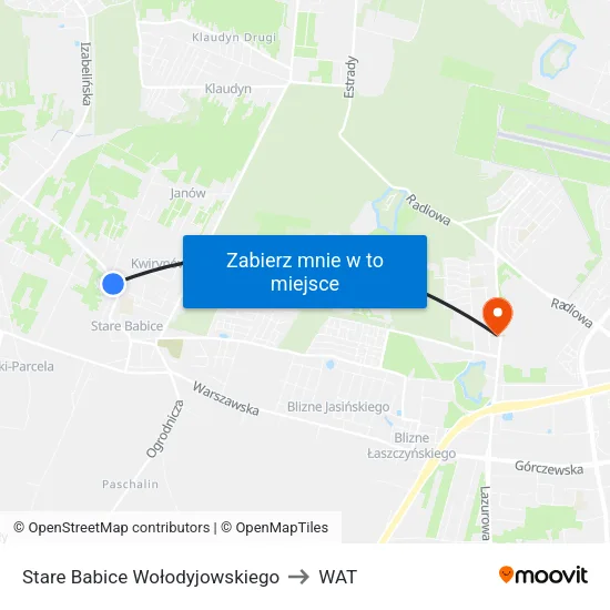 Stare Babice Wołodyjowskiego to WAT map
