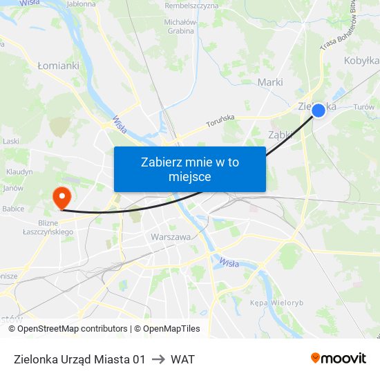 Zielonka Urząd Miasta 01 to WAT map