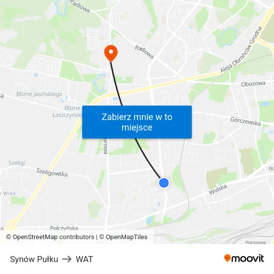 Synów Pułku to WAT map