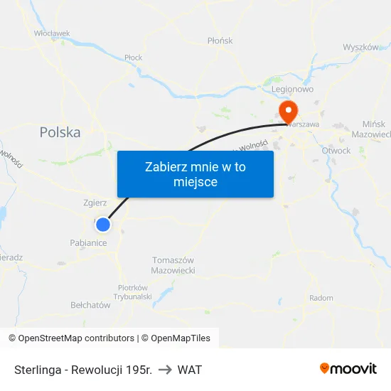 Sterlinga - Rewolucji 195r. to WAT map