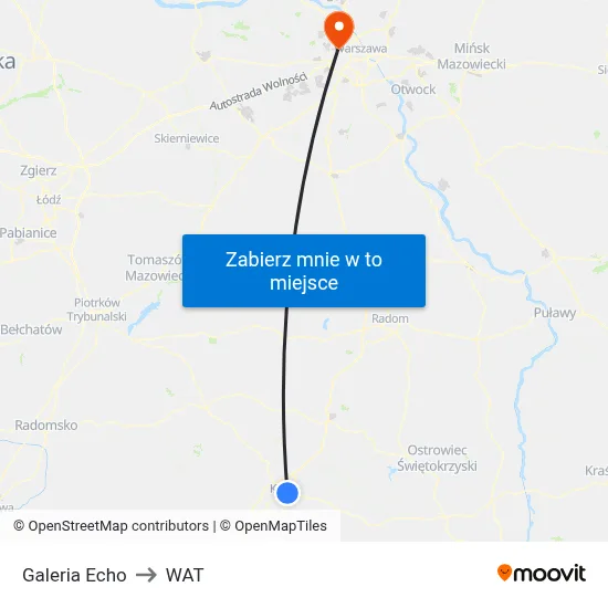 Galeria Echo to WAT map