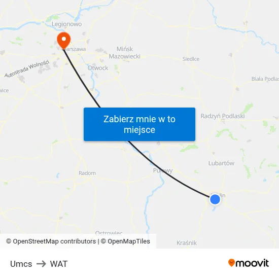 Umcs to WAT map