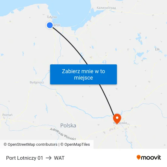 Port Lotniczy 01 to WAT map
