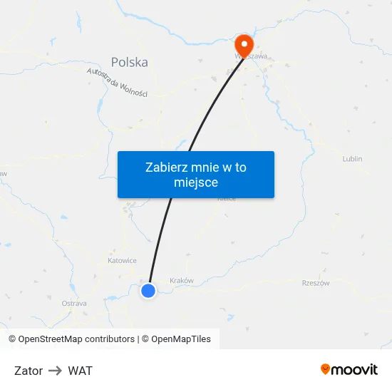 Zator to WAT map
