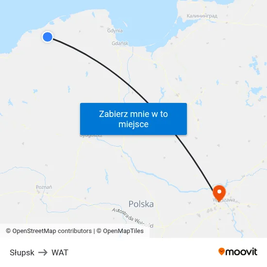 Słupsk to WAT map