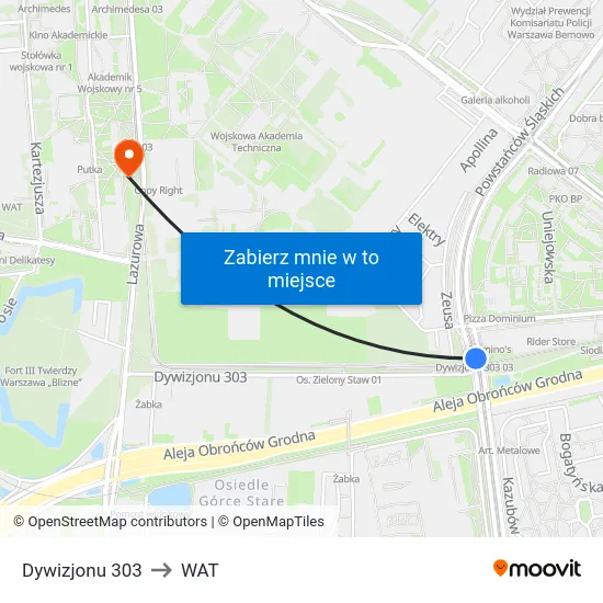 Dywizjonu 303 to WAT map