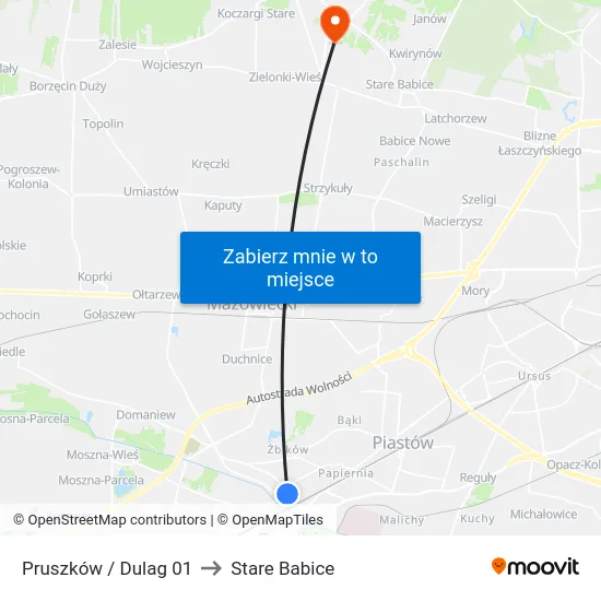 Pruszków / Dulag 01 to Stare Babice map