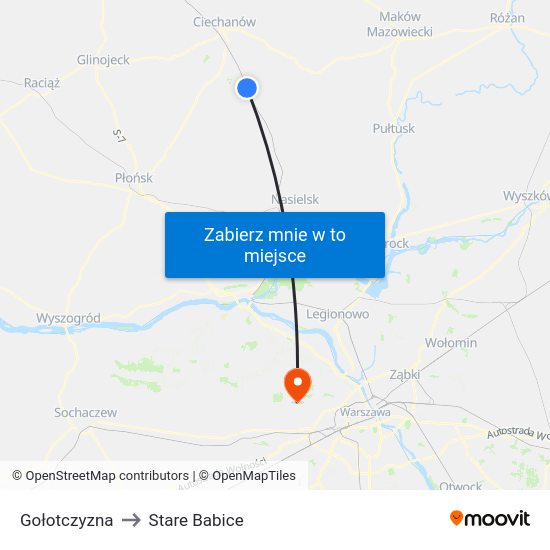 Gołotczyzna to Stare Babice map