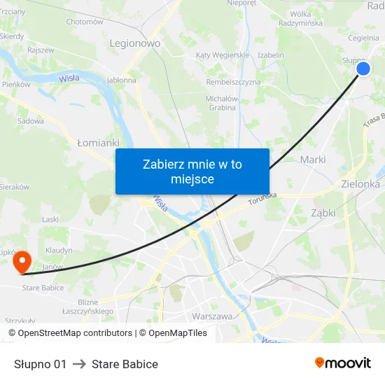 Słupno 01 to Stare Babice map