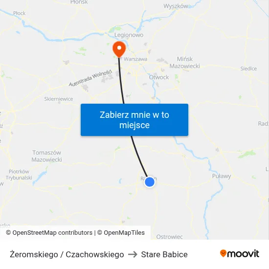 Żeromskiego / Czachowskiego to Stare Babice map