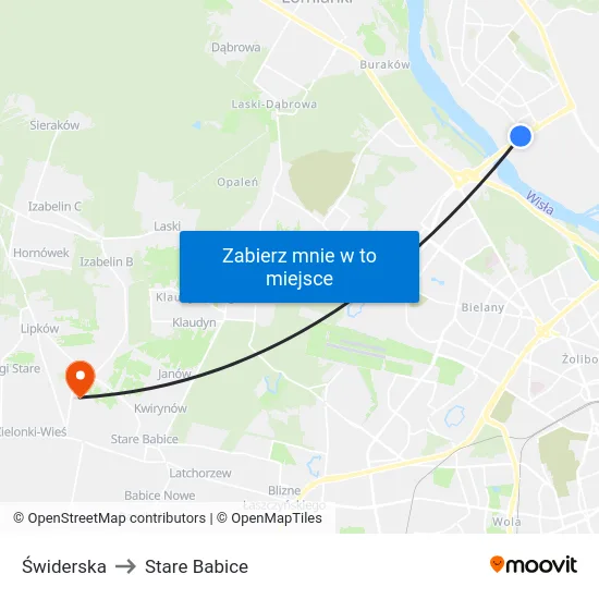 Świderska to Stare Babice map