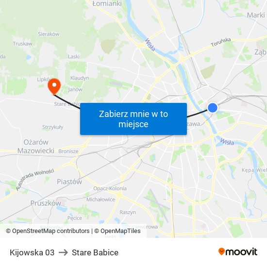 Kijowska 03 to Stare Babice map