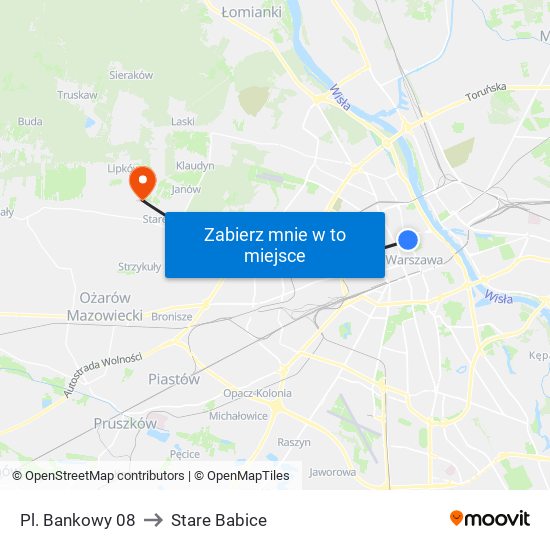 Pl. Bankowy 08 to Stare Babice map