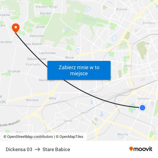 Dickensa 03 to Stare Babice map