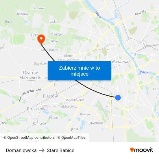 Domaniewska to Stare Babice map