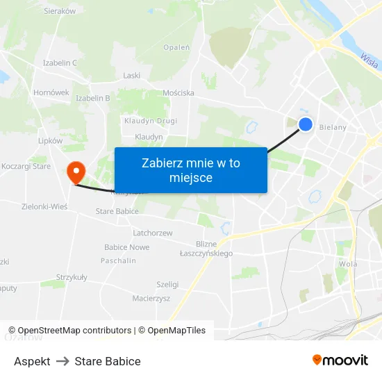 Aspekt to Stare Babice map