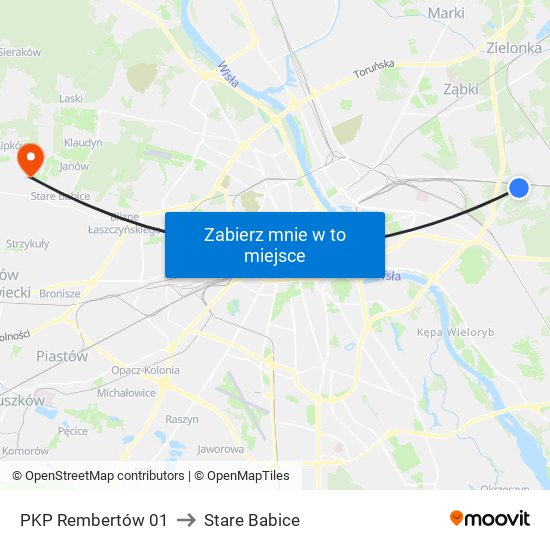 PKP Rembertów 01 to Stare Babice map