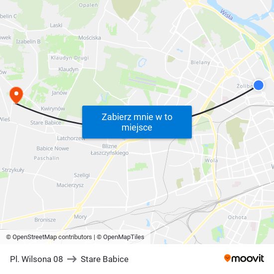 Pl. Wilsona 08 to Stare Babice map