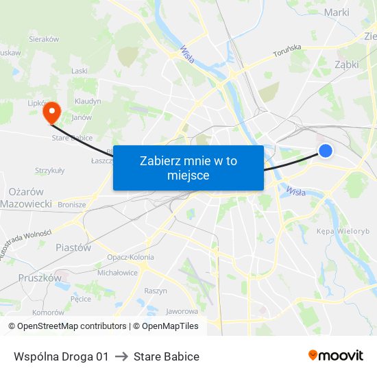 Wspólna Droga 01 to Stare Babice map