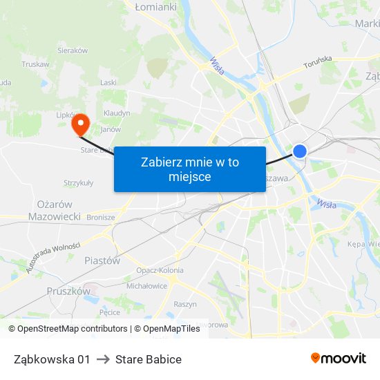 Ząbkowska 01 to Stare Babice map