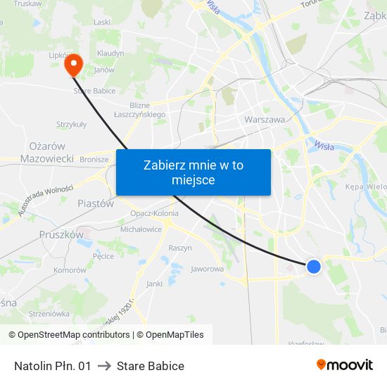 Natolin Płn. 01 to Stare Babice map