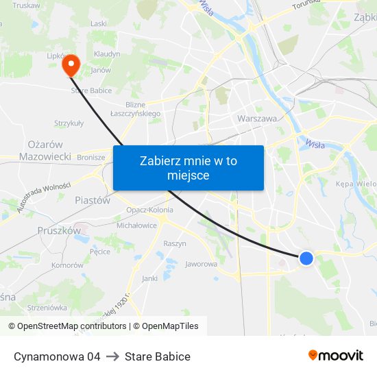 Cynamonowa to Stare Babice map