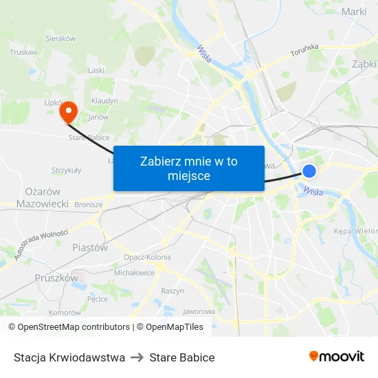 Stacja Krwiodawstwa to Stare Babice map