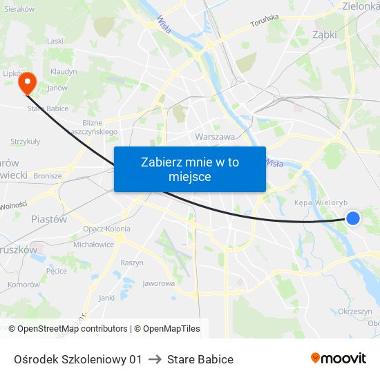 Ośrodek Szkoleniowy to Stare Babice map