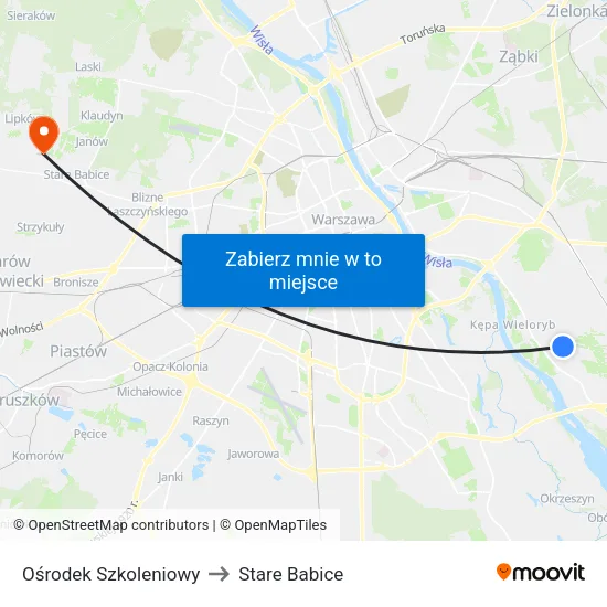 Ośrodek Szkoleniowy to Stare Babice map