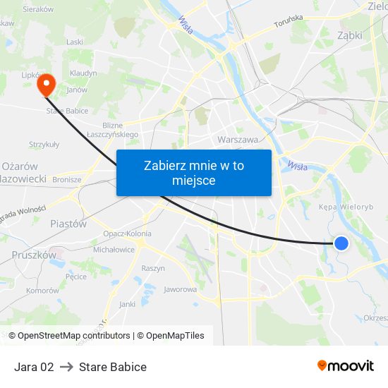 Jara 02 to Stare Babice map