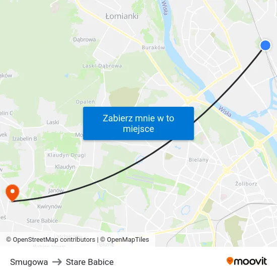 Smugowa to Stare Babice map