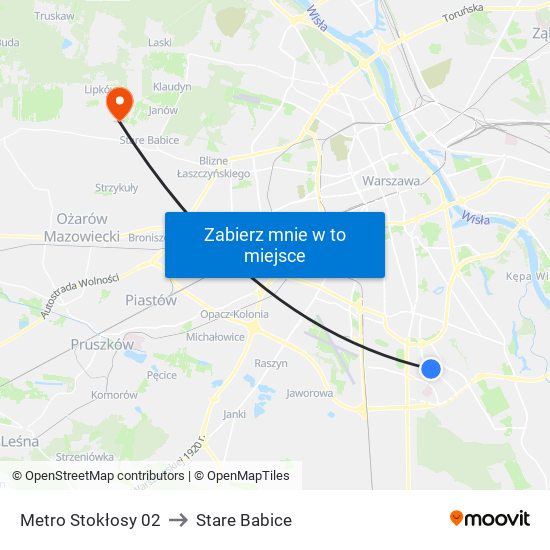 Metro Stokłosy 02 to Stare Babice map