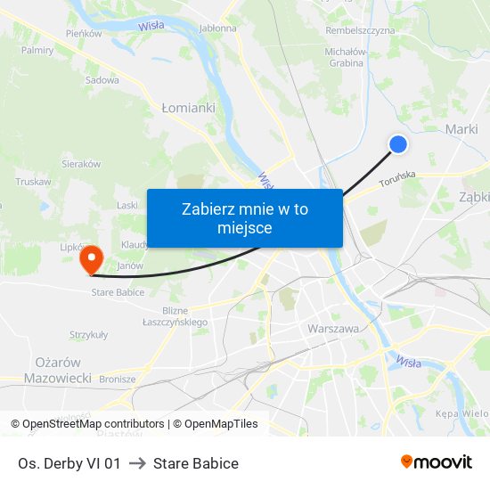 Os. Derby VI 01 to Stare Babice map