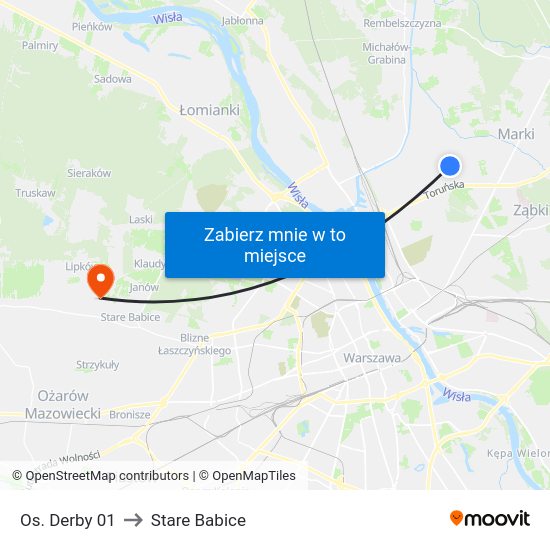 Os. Derby 01 to Stare Babice map